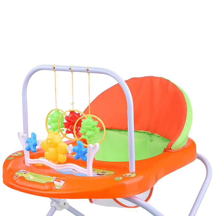 Ходунки 902-D-3 "Бабочки" (зеленый-оранжевый) в пакете