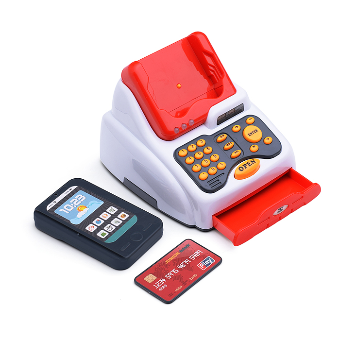 Игровой набор 668-119 "Касса" (с набором продуктов) в коробке