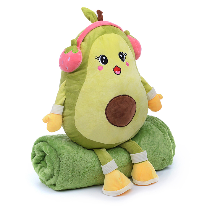 Мягкая игрушка М0922 "Авакадо" 55см, с пледом (1,1*1,6м)