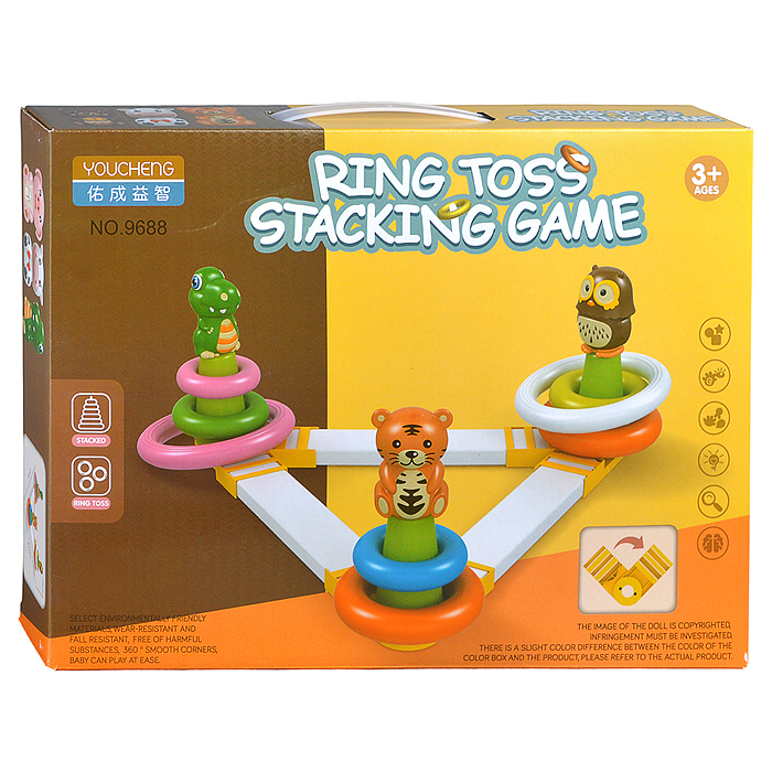 Кольцеброс 9688 "Спортивные зверята" в коробке