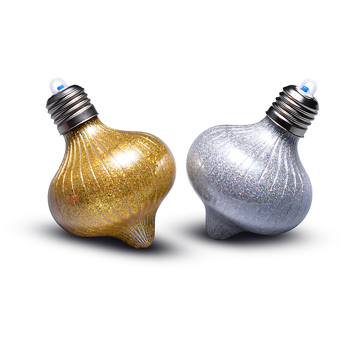 Набор новогодних украшений S2701 "Блестящий фонарик" (4шт х 10см)