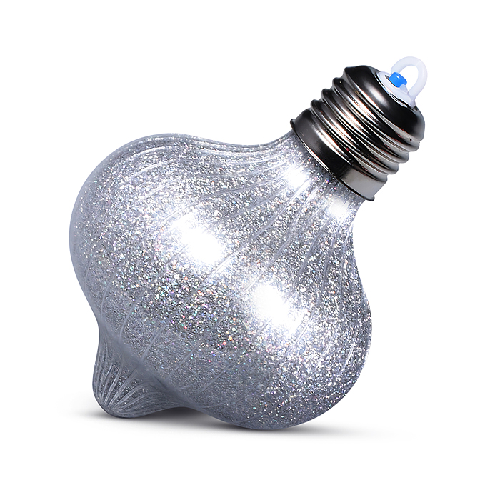 Набор новогодних украшений S2701 "Блестящий фонарик" (4шт х 10см)