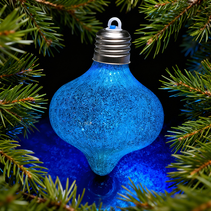 Набор новогодних украшений S2701 "Блестящий фонарик" (4шт х 10см)