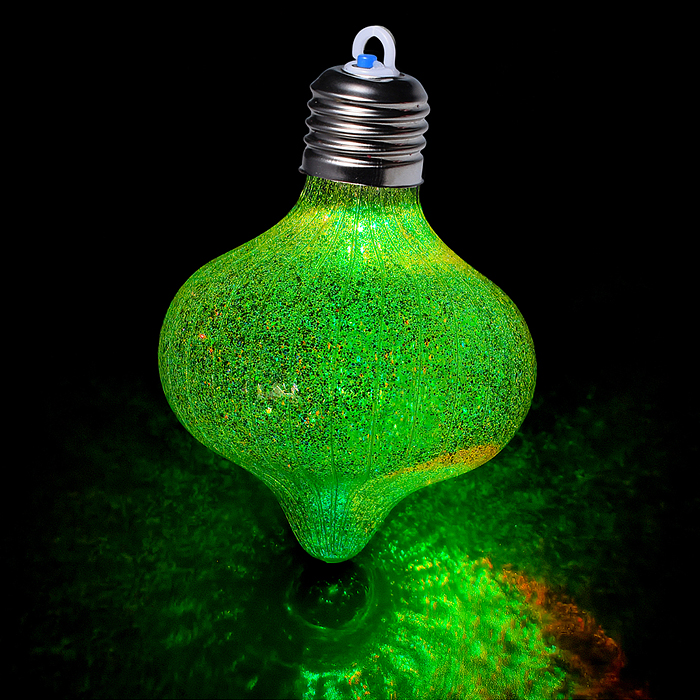 Набор новогодних украшений S2701 "Блестящий фонарик" (4шт х 10см)