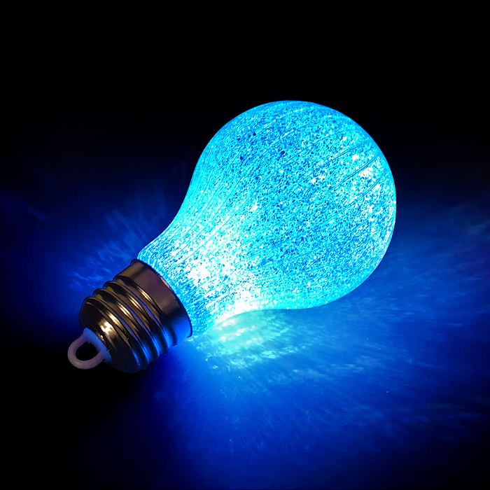 Набор новогодних украшений S2702 "Блестящие лампочки" (4шт х 10,5см)