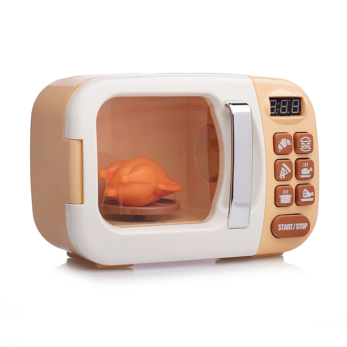 Бытовая техника A1005-5 "Микроволновая печь" на батарейках, с продуктами, бежевый, в коробке