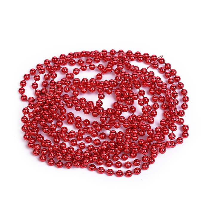 Бусы новогодние S2662 красные (2,7м)