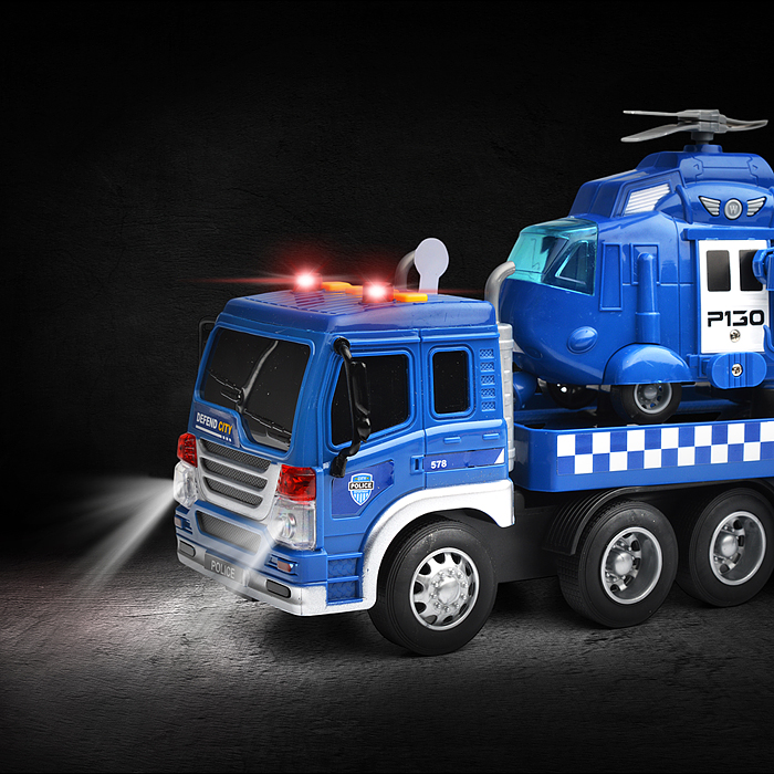 Машина WY578A "Полицейский эвакуатор" 1:16 ( свет, звук) в коробке