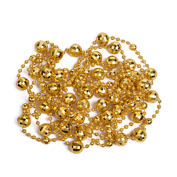 Бусы новогодние S2660 золото (2,7м)