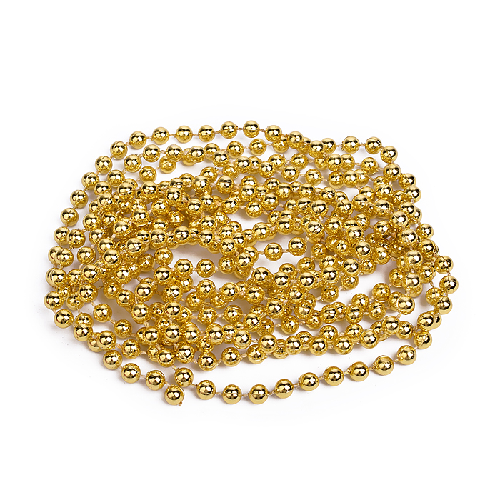 Бусы новогодние S2665 золотые (2,7м)