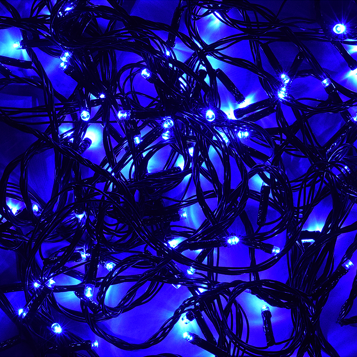 Электрогирлянда 9м, 100 ламп, синий