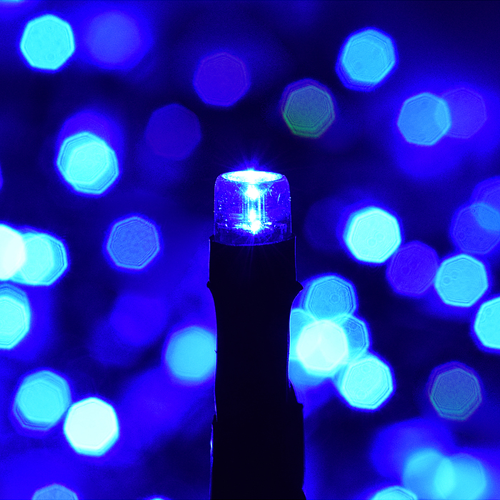 Электрогирлянда 9м, 100 ламп, синий