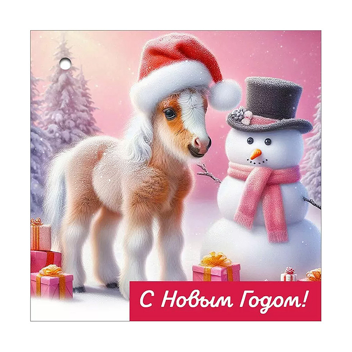 Бирка для подарка "С Новым годом" Бирка для подарка "С Новым годом"