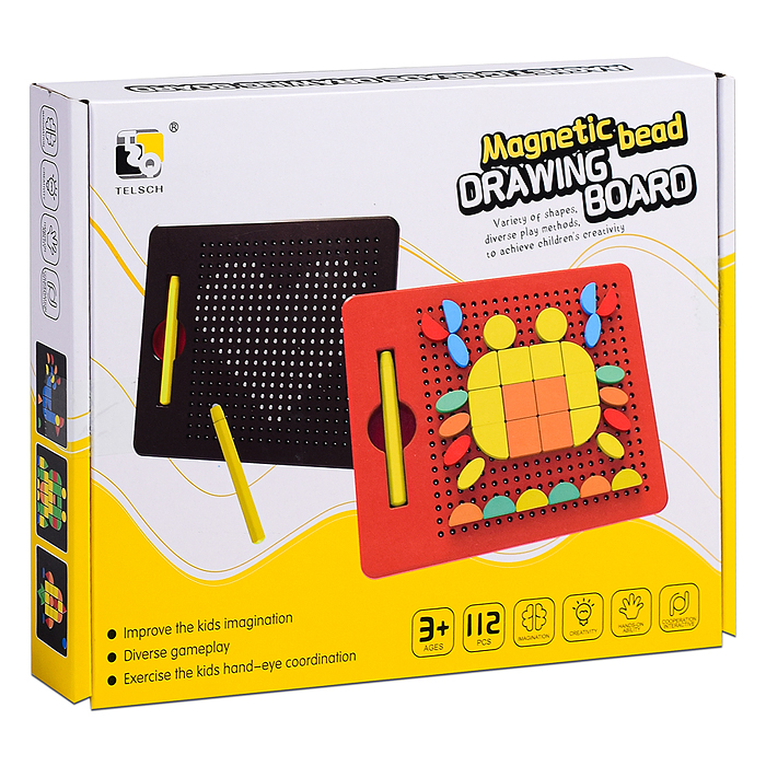 Фото к товару Доска магнитная TSQ-380A "Цветная фантазия" в коробке Доска магнитная TSQ-380A "Цветная фантазия" в коробке