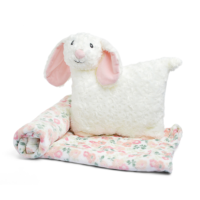 Мягкая игрушка 00-6837 "Заяц" с пледом