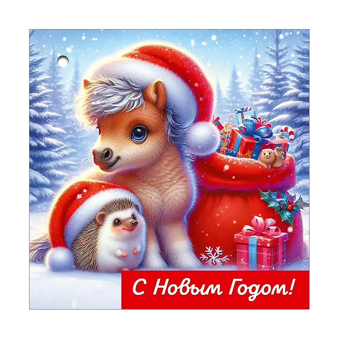 Бирка для подарка "С Новым годом" Бирка для подарка "С Новым годом"