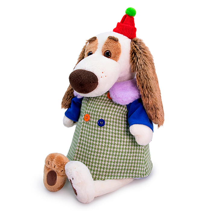 Собака Бартоломей в комбинированном пальто