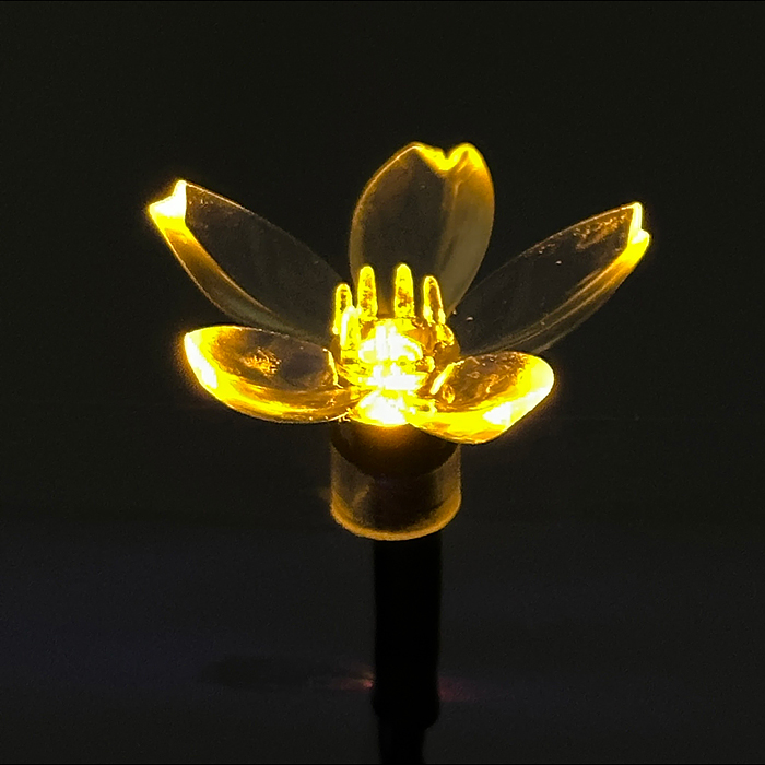 Электрогирлянда 3м, 20 ламп Цветочки, цветная