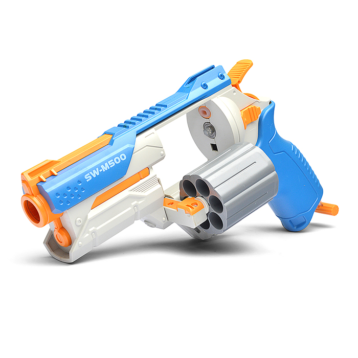 Пистолет 818A "Револьвер" с мягкими пулями, в коробке