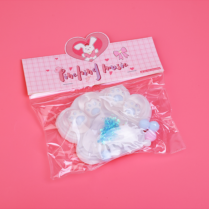 Игрушка-антистресс 00-7177 "Лапка с блестками"