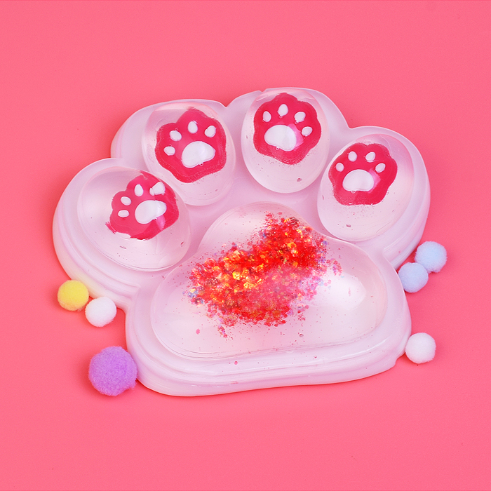 Игрушка-антистресс 00-7177 "Лапка с блестками"