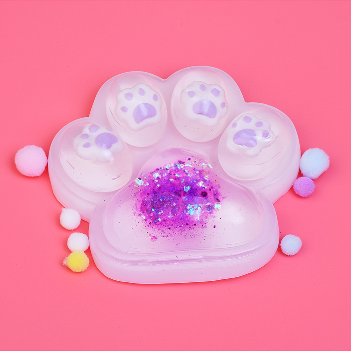 Игрушка-антистресс 00-7177 "Лапка с блестками"