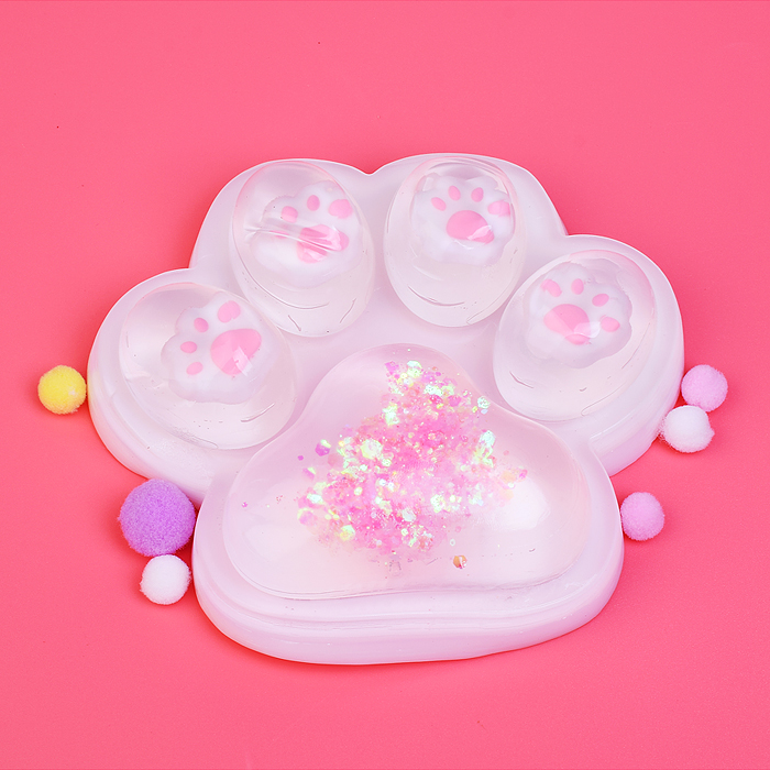 Игрушка-антистресс 00-7177 "Лапка с блестками"