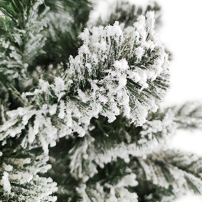 Ель искусственная "Вьюга" зеленая заснеженная 1,5 м