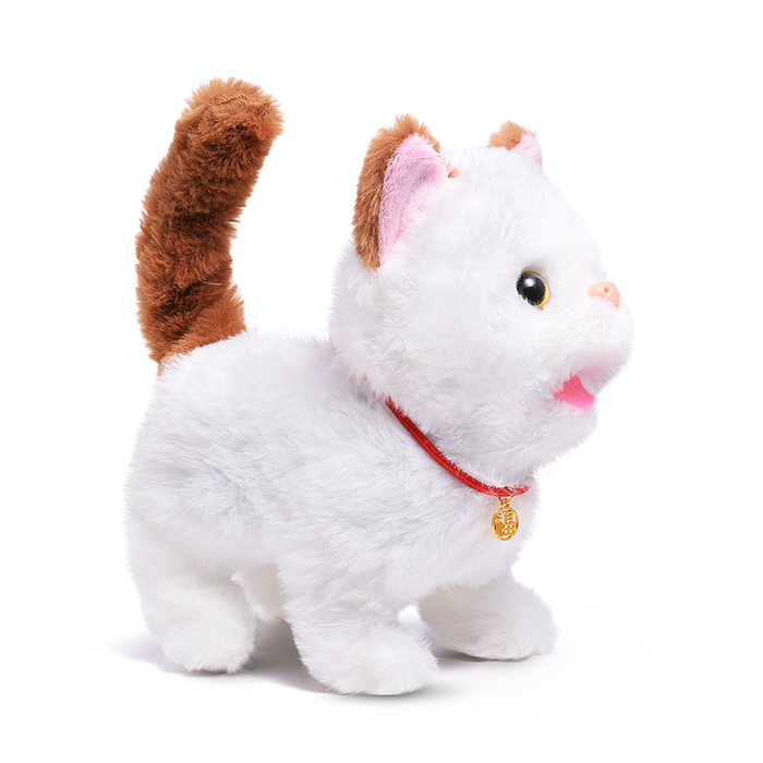 Кот 00-6810 "Барсик" (бегает, издаёт звук, виляет хвостом, открывает пасть), в пакете