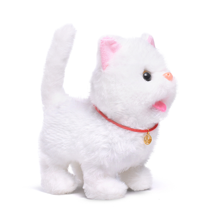 Кот 00-6810 "Барсик" (бегает, издаёт звук, виляет хвостом, открывает пасть), в пакете