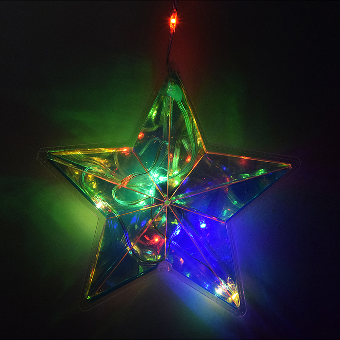 Электрогирлянда со звездами, цветная