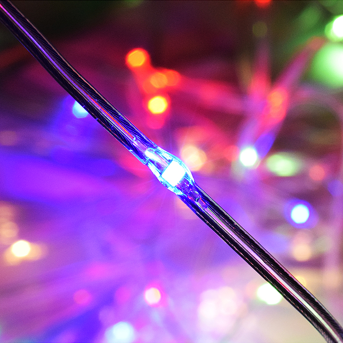 Электрогирлянда со звездами, цветная