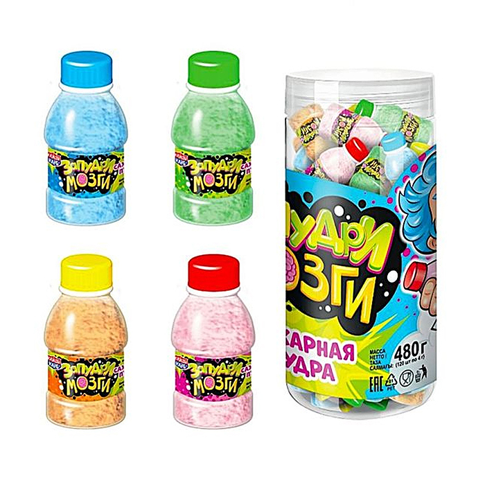 Сахарная пудра "Запудри мозги" ассорти 4гр*120шт Сахарная пудра "Запудри мозги" ассорти 4гр*120шт