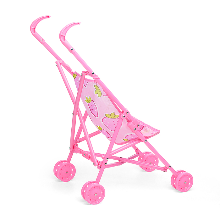 Фото к товару Коляска кукольная 8158 (складная, прогулочная с капюшоном, розовая) в пакете Коляска кукольная 8158 (складная, прогулочная с капюшоном, розовая) в пакете