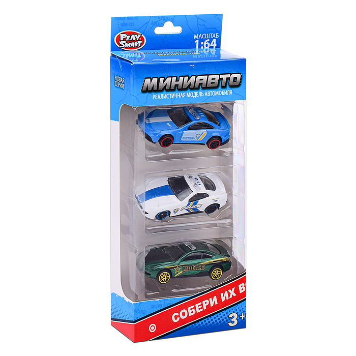 Фото к товару Набор машин 6389-B "Полицейский драйв" в коробке Набор машин 6389-B "Полицейский драйв" в коробке