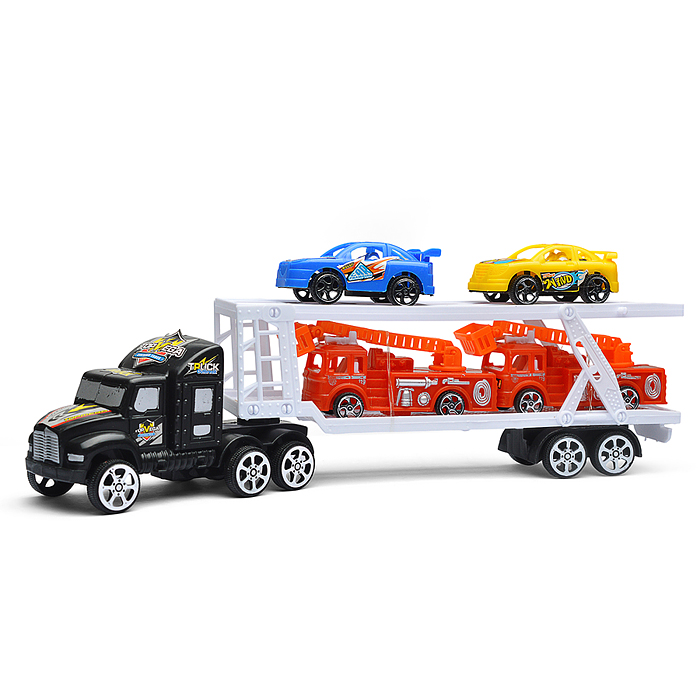 Автовоз XY0204-23A "АвтоВояж" с пожарными и гоночными машинками, под колпаком