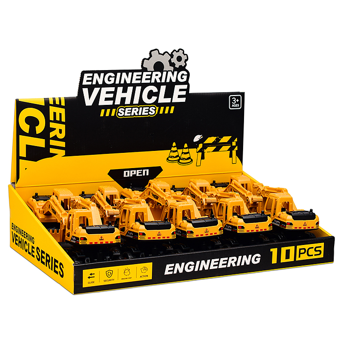 Спецтехника BHX823 "Экскаватор" с ковшом и грейдером, в коробке