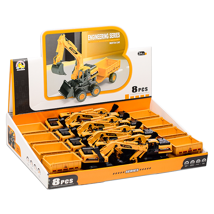 Спецтехника BHX818 "Экскаватор" с прицепом, в коробке