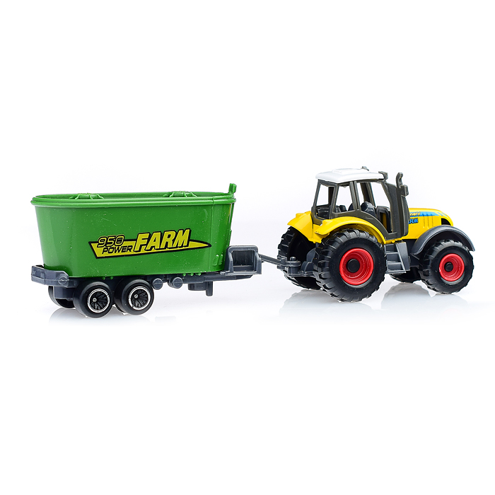 Трактор 6661 с прицепом, в коробке