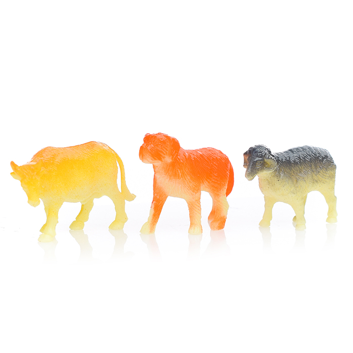 Машина 6665 "Спецтехника" с прицепом и животными, в коробке