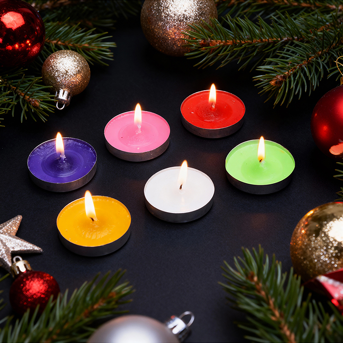 Набор свечей восковых 00-7028 (8шт х 3,5*1см) в ассортименте