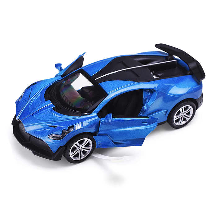 Модель металл свет-звук bugatti divo 14,9 см, (двери) инерция, спойлер 