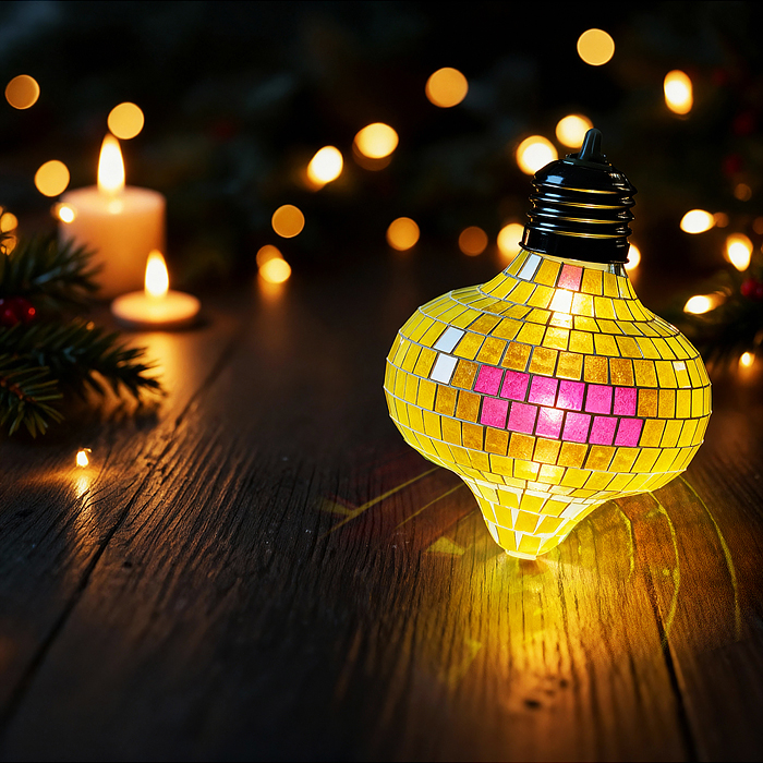 Фото к товару Новогоднее украшение S2598 "Диско" (8см) Новогоднее украшение S2598 "Диско" (8см)