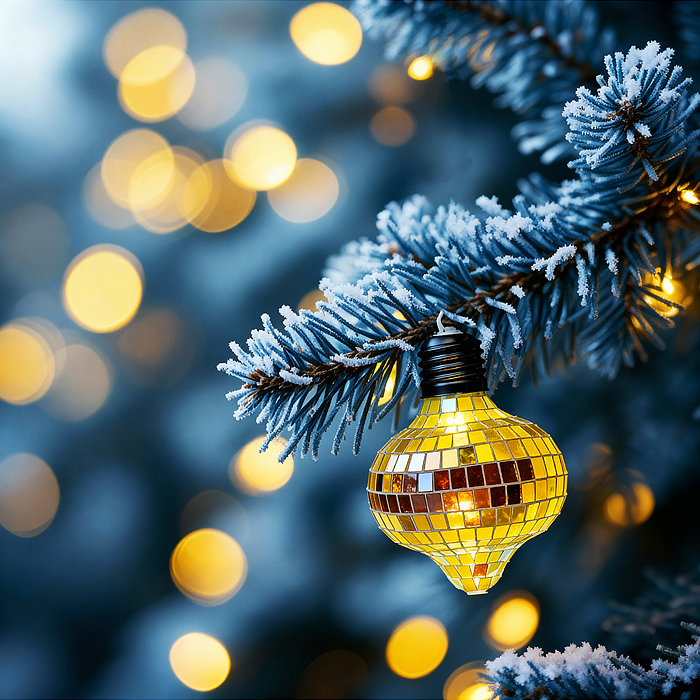 Фото к товару Новогоднее украшение S2598 "Диско" (8см) Новогоднее украшение S2598 "Диско" (8см)