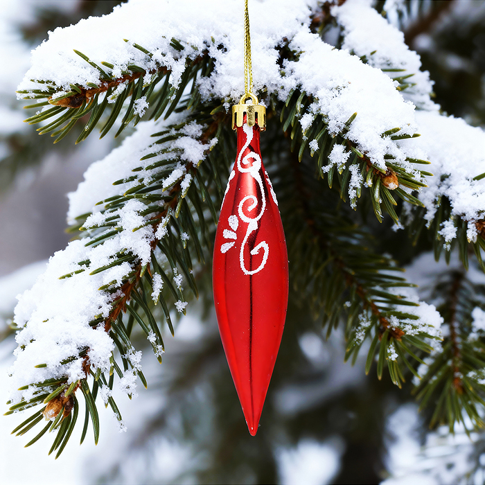 Набор новогодних украшений S2695 "Узоры" (6шт х 12см)