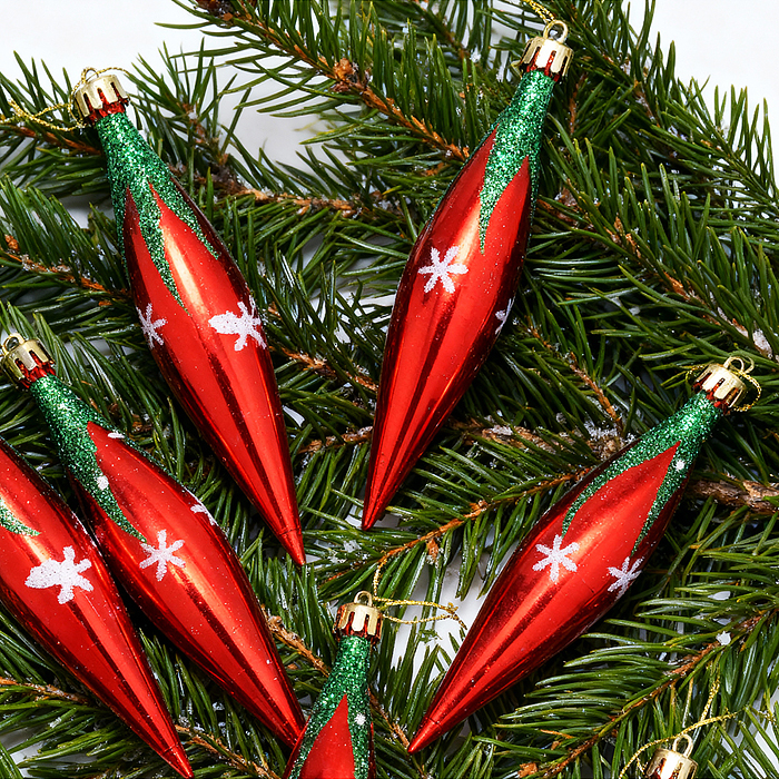 Набор новогодних украшений S2696 "Новогодние чудеса" (6шт х 15см)