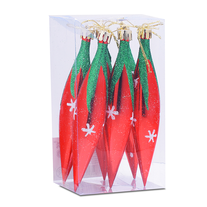 Набор новогодних украшений S2696 "Новогодние чудеса" (6шт х 15см)