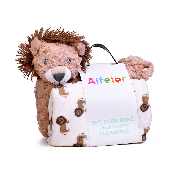 Фото к товару Мягкая игрушка 00-6836 "Лев" с пледом Мягкая игрушка 00-6836 "Лев" с пледом