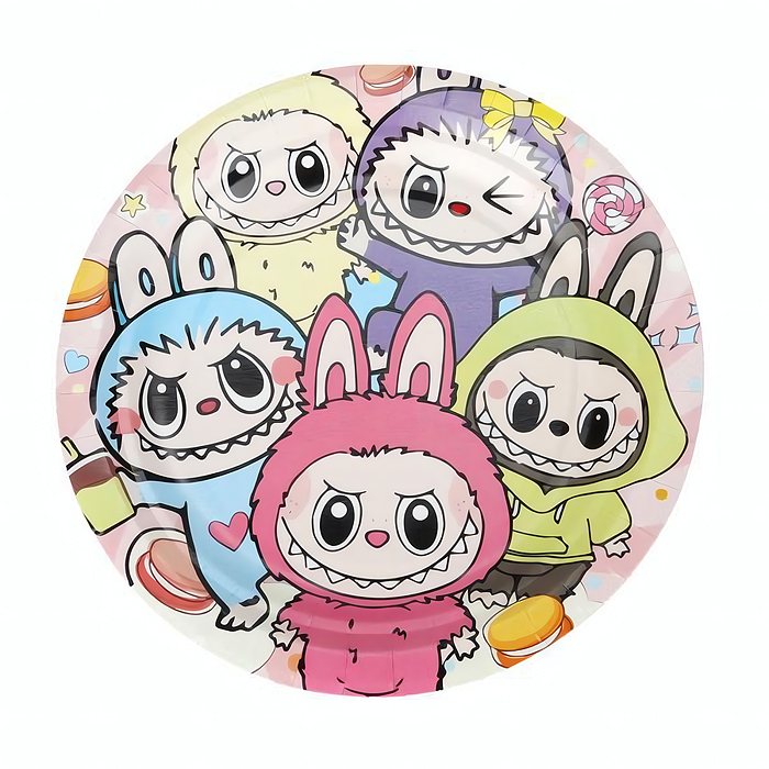 Тарелки бумажные "Лабубу" 6 шт.