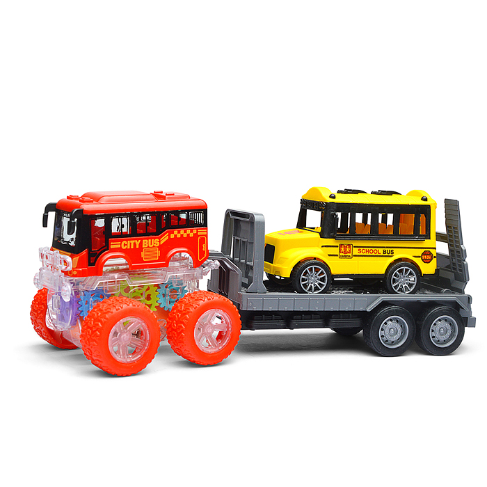 Машина YM-1114G1 "Трюкач" с прицепом, в пакете